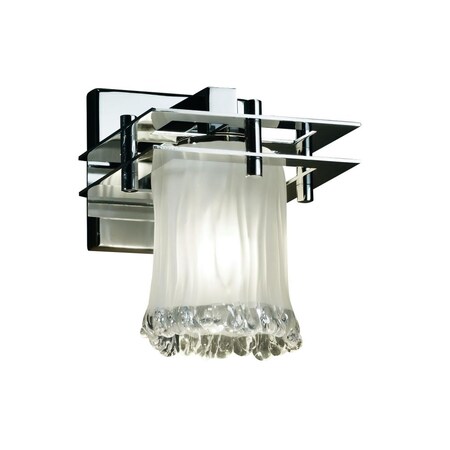 Justice Design GLA-8171-16-WTFR-CROM 1 Light Incandescent - Metropolis Wall Sconce (2 Flat Bars) Metropolis FamilyCollection